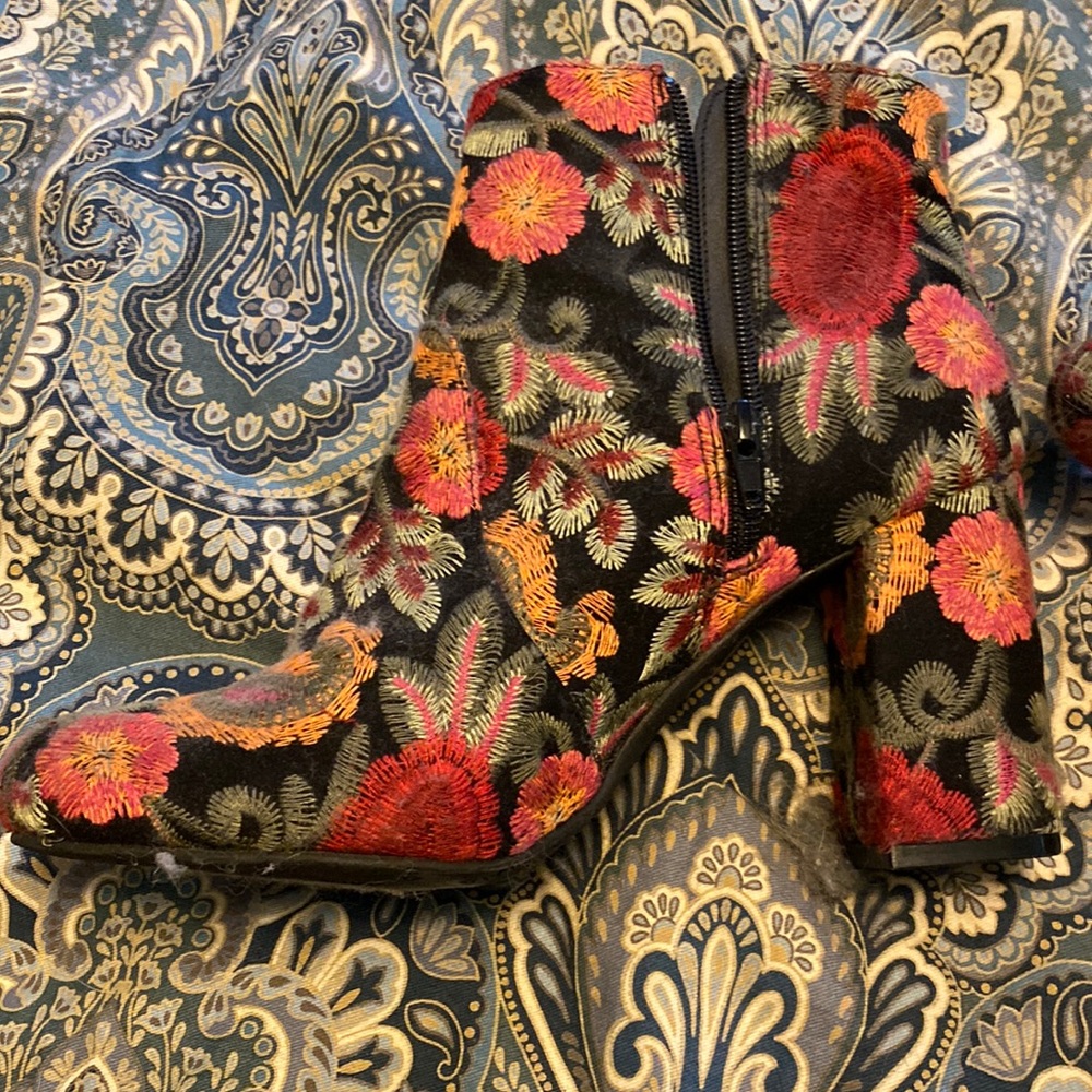 Vibrant embroidered boots